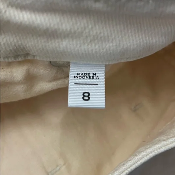 Made and Loved LOFT White Cream Denim Distressed Jean Skirt DD - Picture 6 of 7